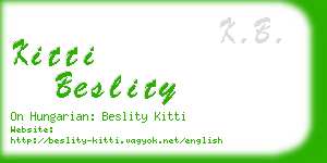 kitti beslity business card